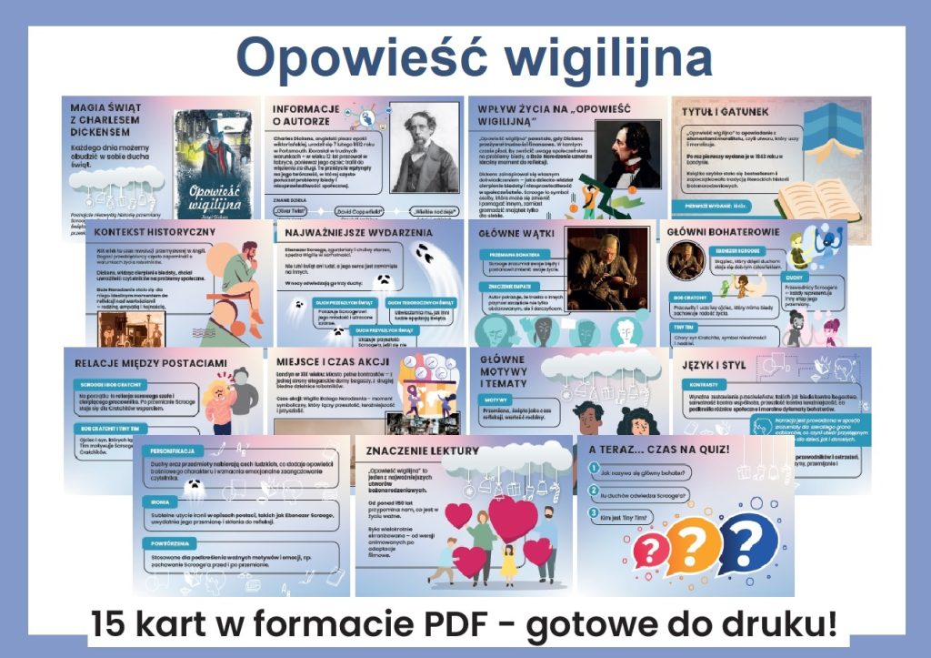Opowieść wigilijna - gazetka szkolna do druku - 2025