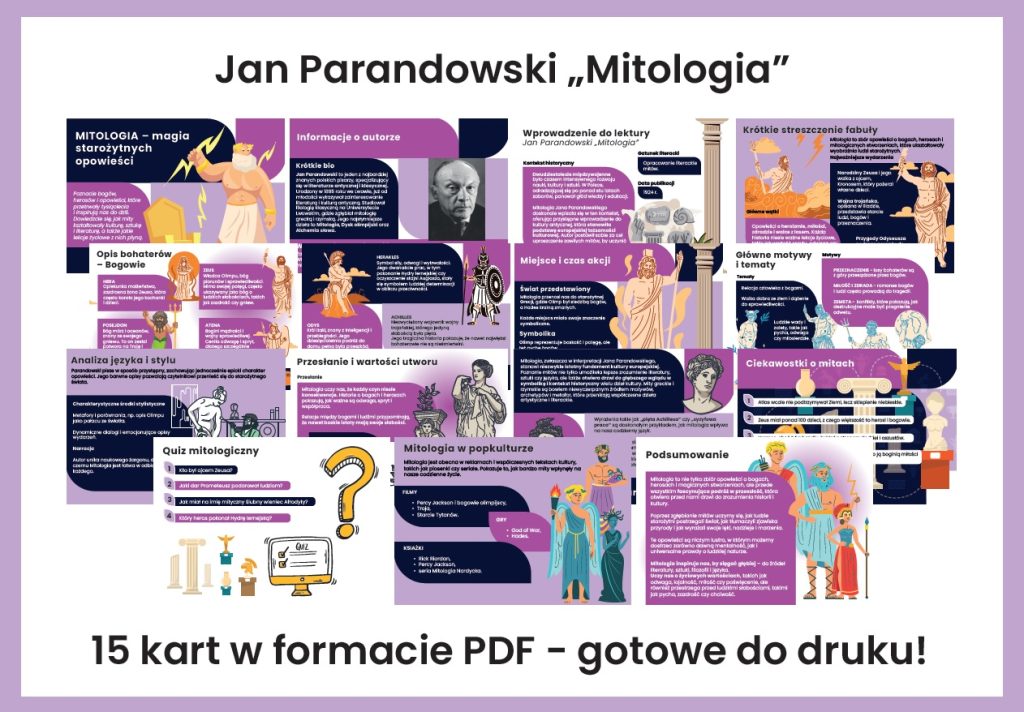 Mitologia - Jan Parandowski - gazetka szkolna do druku - 2025