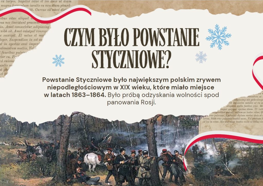 Powstanie Styczniowe - gazetka szkolna do druku - 2025