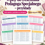 wpisy-do-dziennika-pedagoga-specjalnego-przyklady