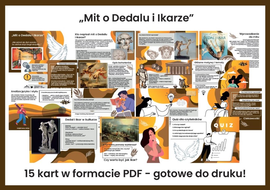 Mit o Dedalu i Ikarze - gazetka szkolna do druku - 2025