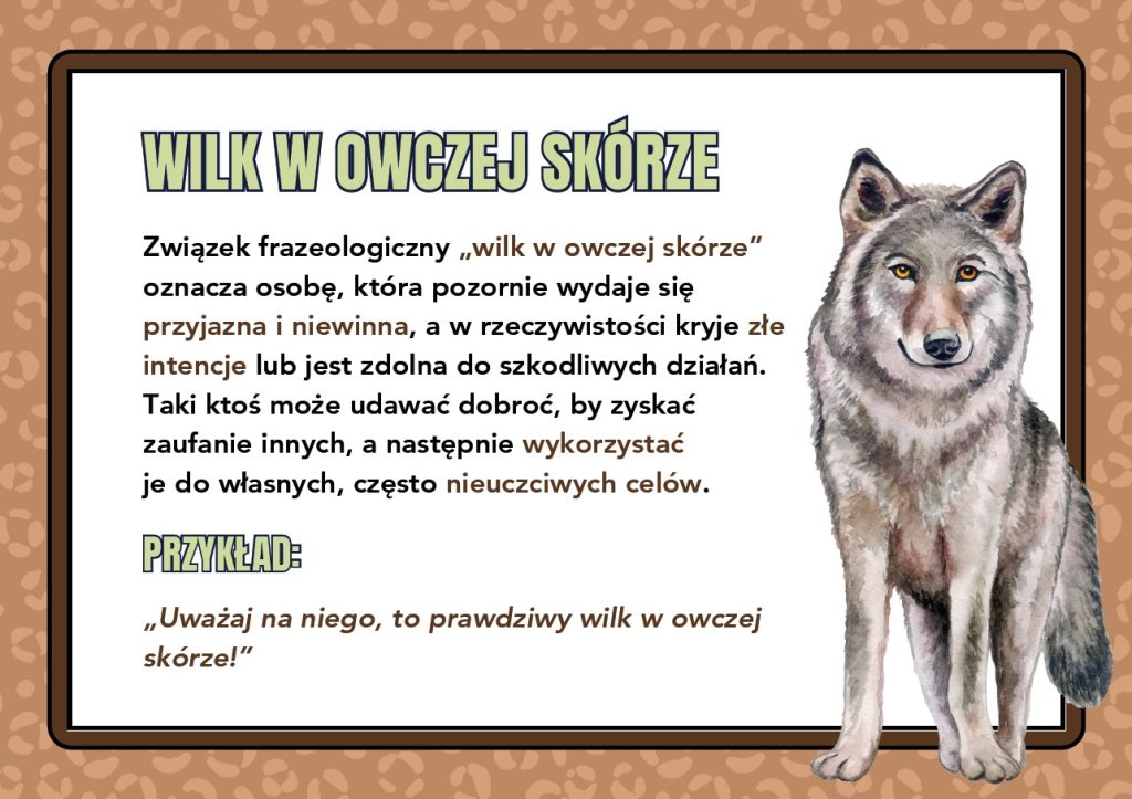Związki frazeologiczne ze zwierzętami - gazetka szkolna - 2025