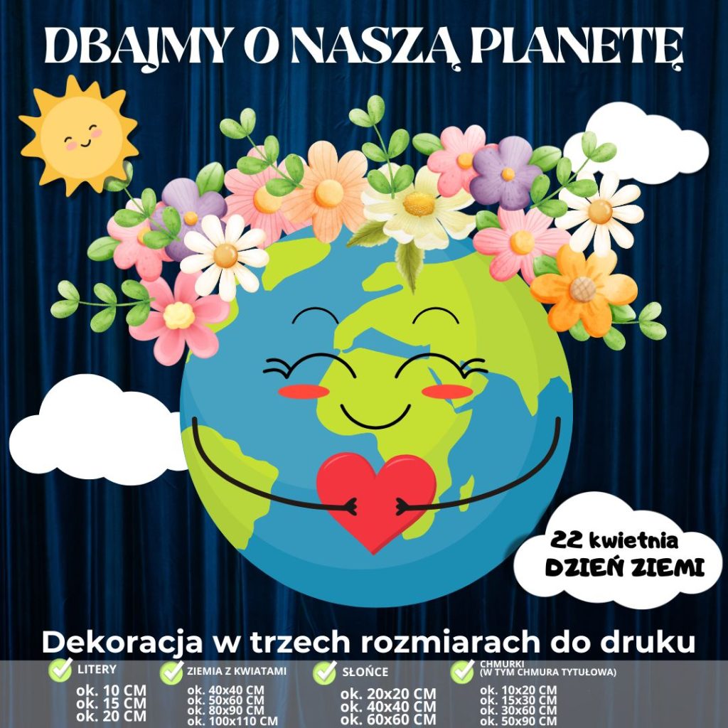 Dekoracja na Dzień Ziemi - 3 rozmiary - (duża planeta) (1)