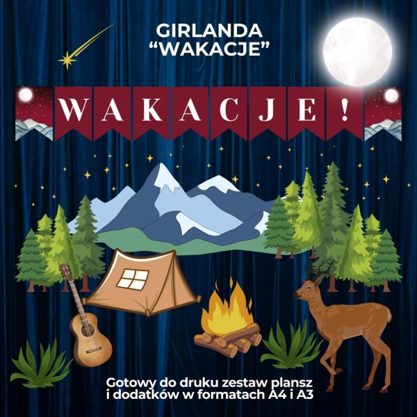 Napis Wakacje! - PDF do druku (2)
