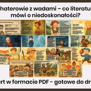 Bohaterowie z wadami w literaturze - gazetka szkolna