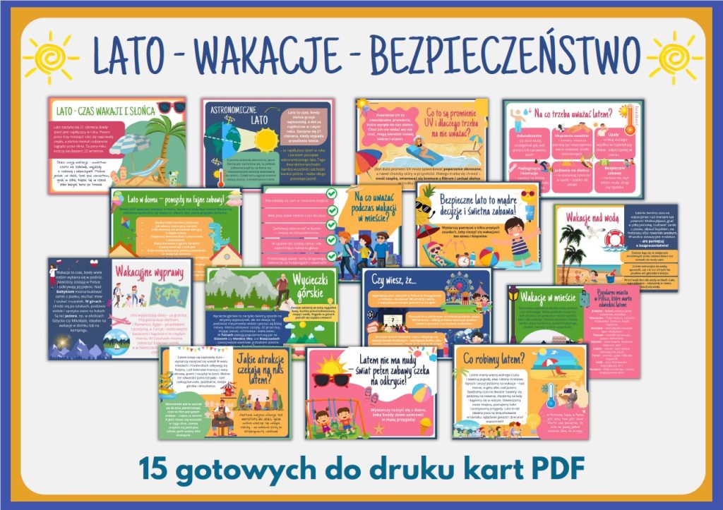 Lato Wakacje Bezpiecze stwo Gazetka Szkolna 2026 lato-wakacje-bezpiecze-stwo-gazetka-szkolna-2026
