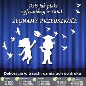 pozegnanie-przedszkola-dekoracja-w-3-rozmiarach-dzieci-i-ptaszki (2)