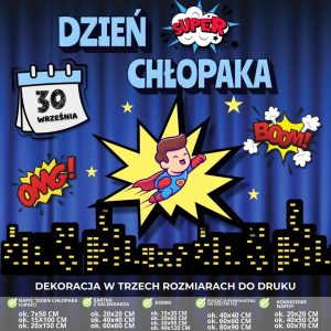 Dzień Chłopca – dekoracja w 3 rozmiarach (Superman) (3)