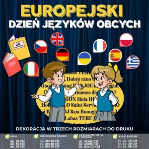 Europejski Dzień Języków Obcych (dekoracja w 3 rozmiarach) Tekst (4)