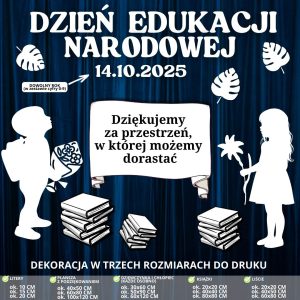 Dzień Edukacji Narodowej – dekoracja w 3 rozmiarach (książki)