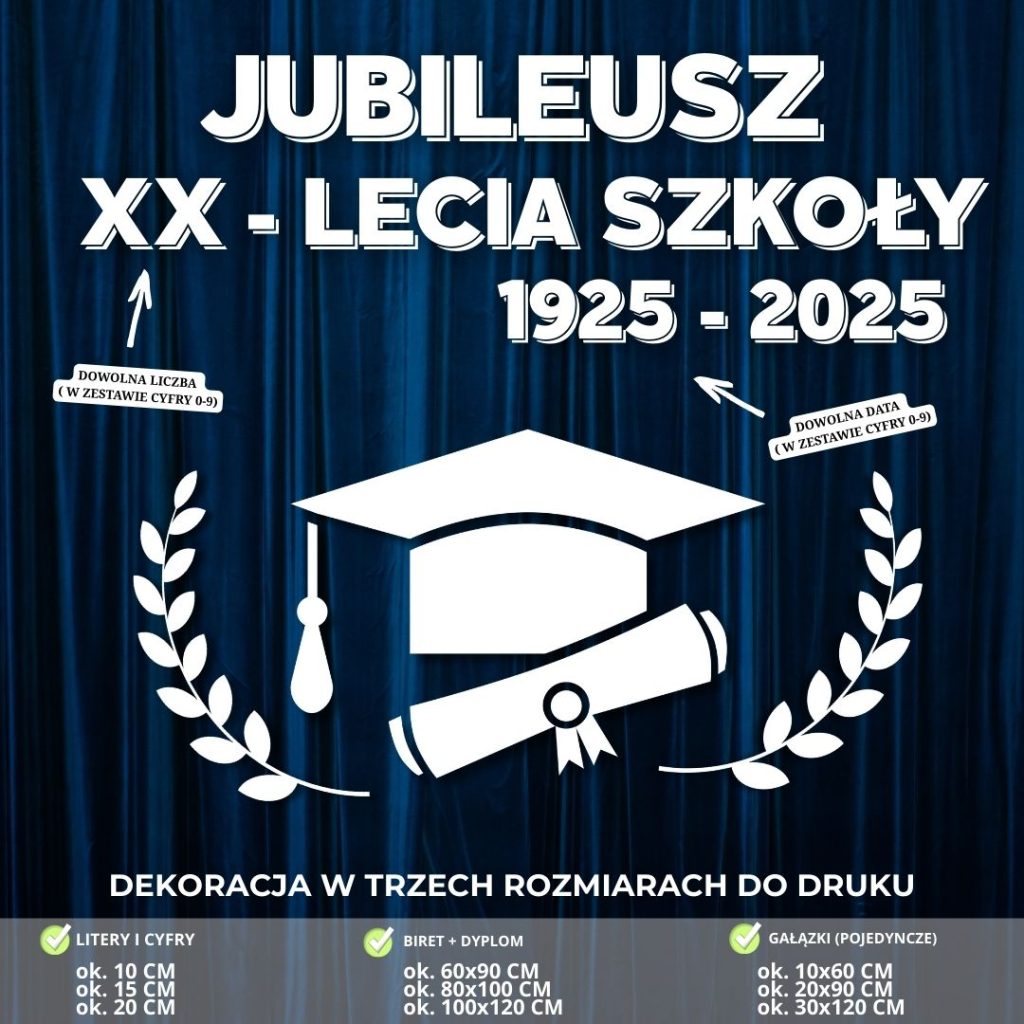 jubileusz-xx-lecia-szkoly-dekoracja-w-3-rozmiarach-biret (3)