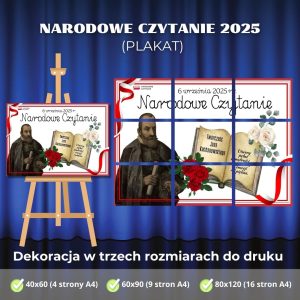 Plakat: Narodowe Czytanie 2025 – (Jan Kochanowski) 3 rozmiary