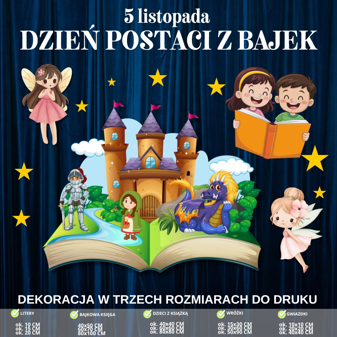 Dekoracja na Międzynarodowy Dzień Postaci z Bajek – (Księga) (3)