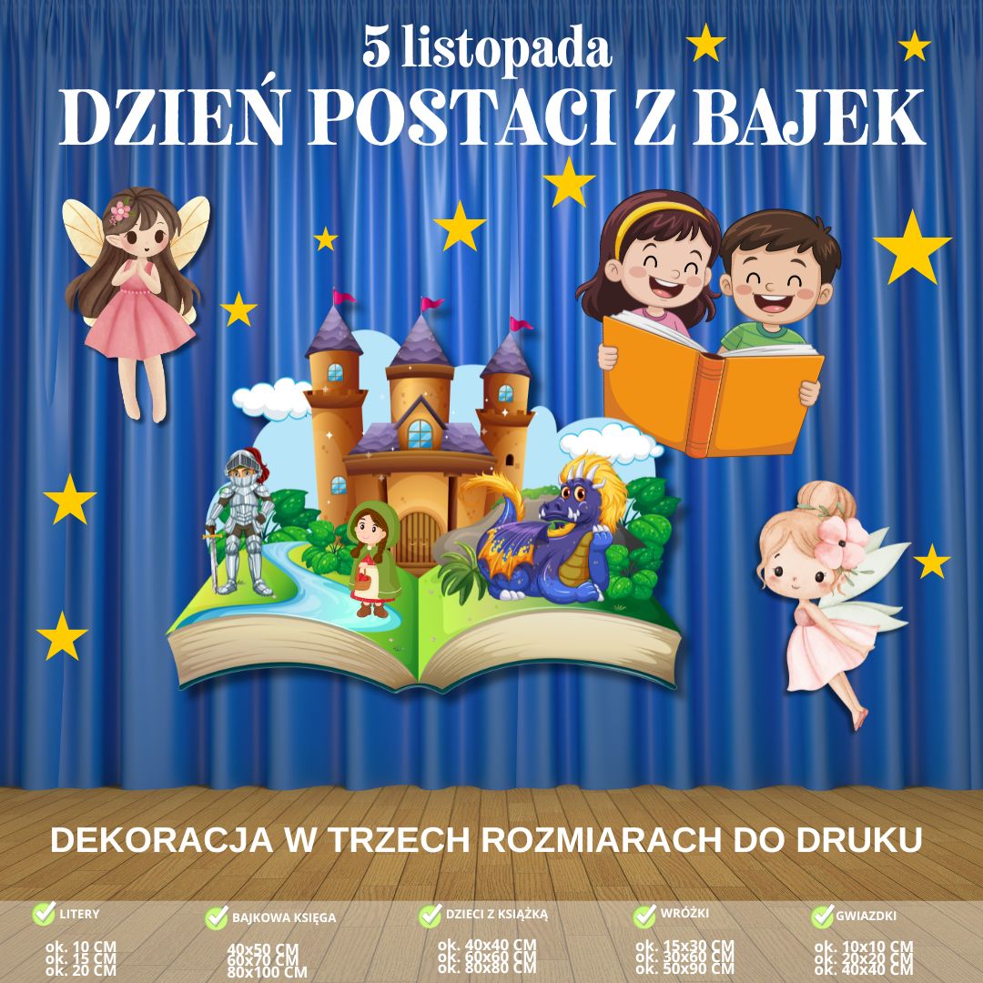 Dekoracja na Międzynarodowy Dzień Postaci z Bajek – (Księga) (4)