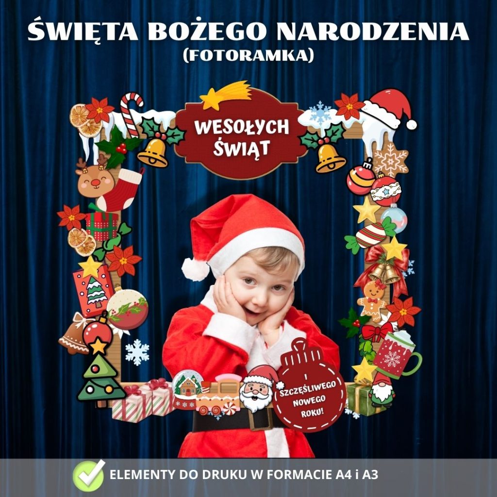 FOTORAMKA na Boże Narodzenie Wesołych Świąt - PDF do druku (2)