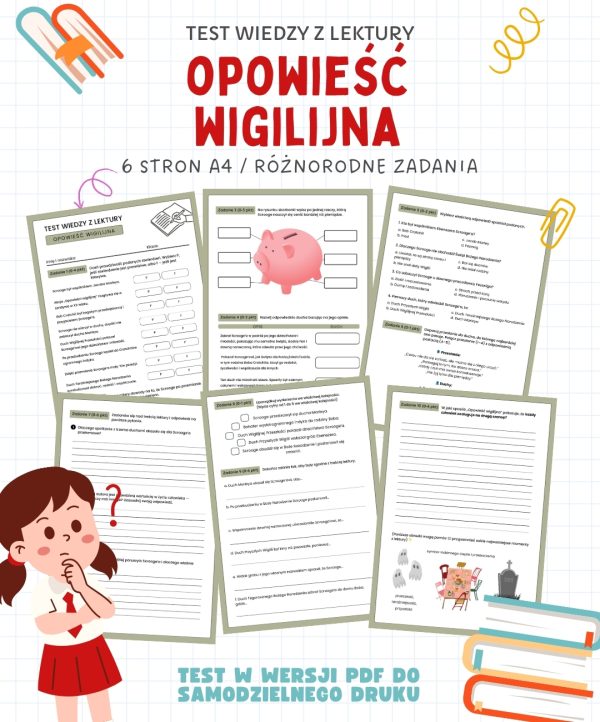 Test z lektury – Opowieść wigilijna (6 stron PDF) - 2025