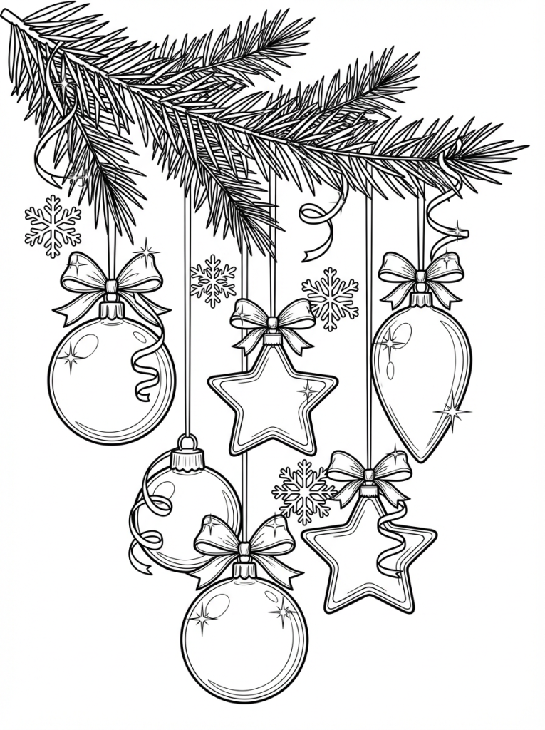 Bożonarodzeniowe ozdoby wiszące na choinkowej gałązce (2)