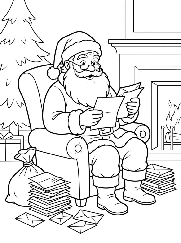 Mikołaj czytający listy od dzieci (1)