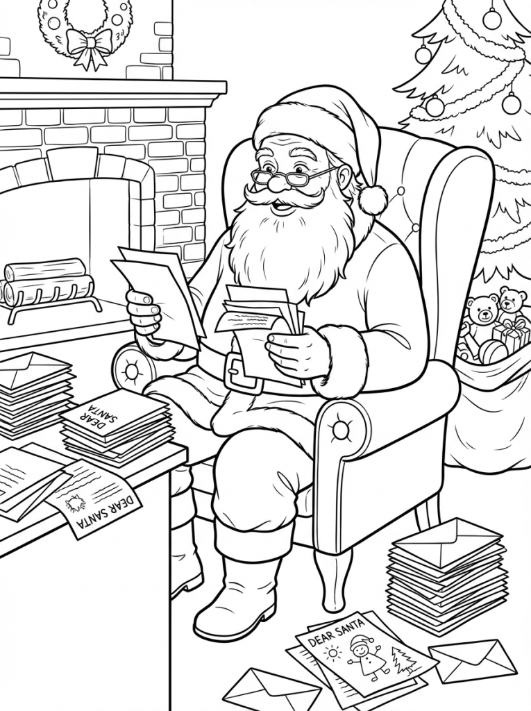 Mikołaj czytający listy od dzieci (2)