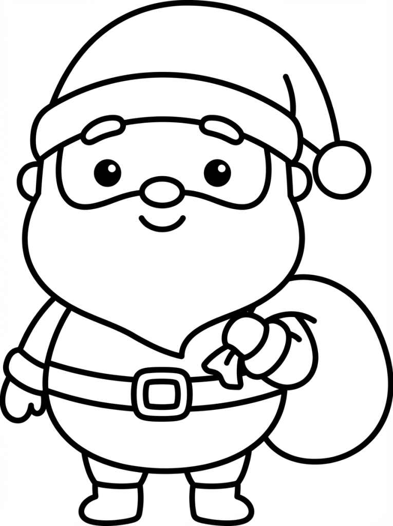 Mikołaj w wersji kawaii (duża głowa, proste kształty) (1)