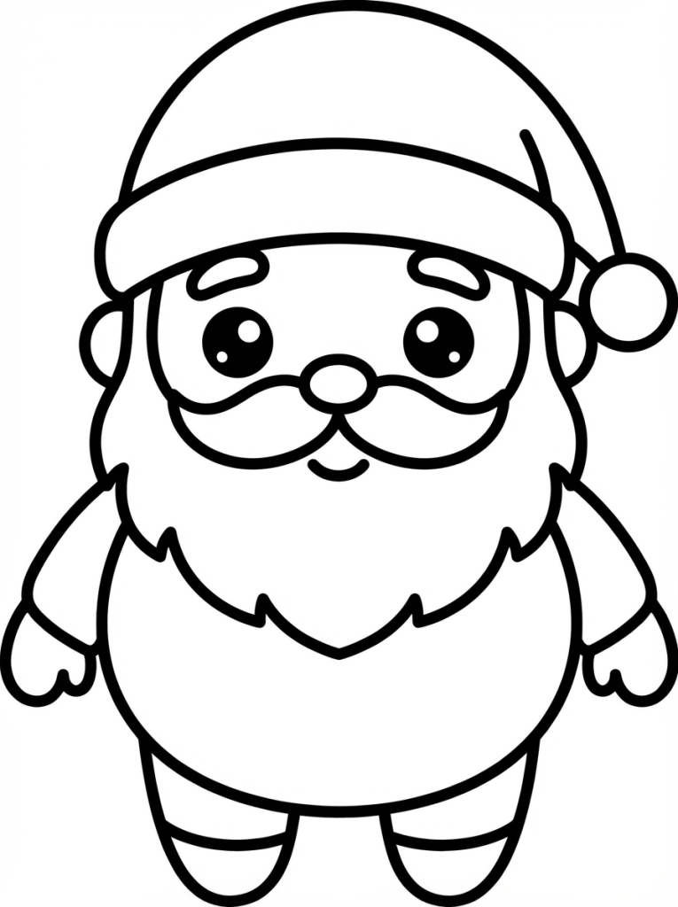 Mikołaj w wersji kawaii (duża głowa, proste kształty) (2)