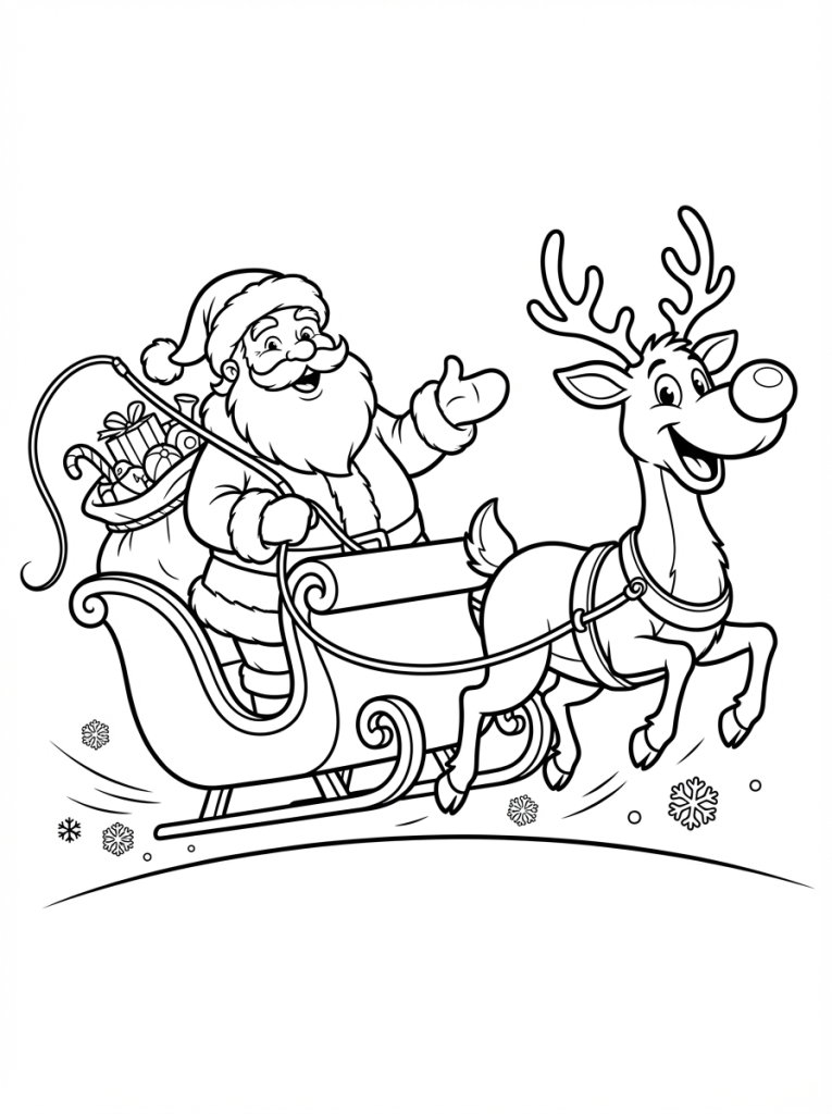 Mikołaj z Rudolfem – renifer z dużym nosem (1)