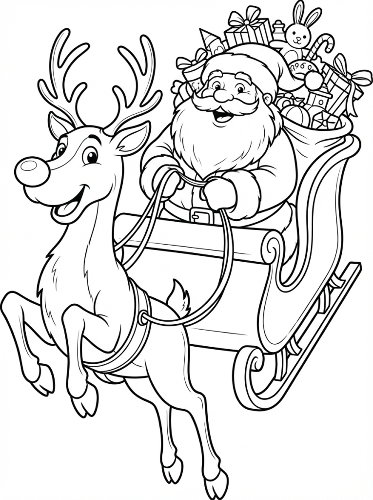 Mikołaj z Rudolfem – renifer z dużym nosem (2)