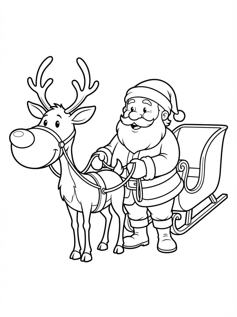 Mikołaj z Rudolfem – renifer z dużym nosem (3)
