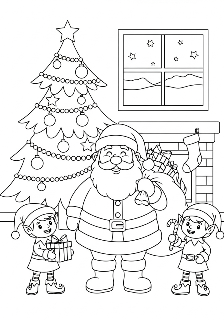 Mikołaj z choinką bożonarodzeniową (10)