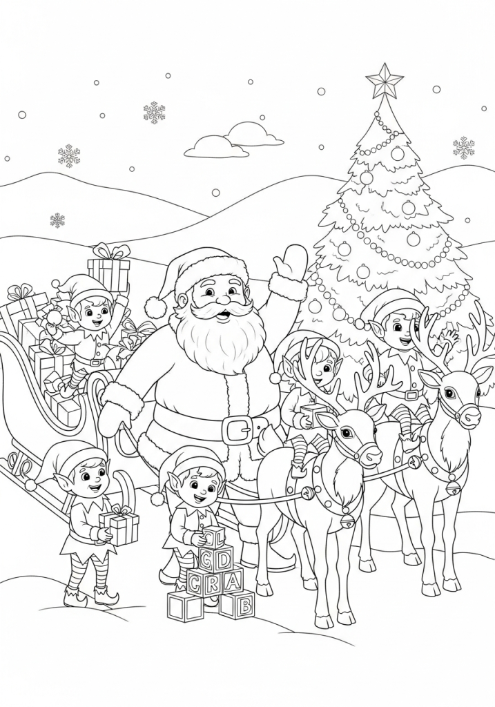 Mikołaj z choinką bożonarodzeniową (12)