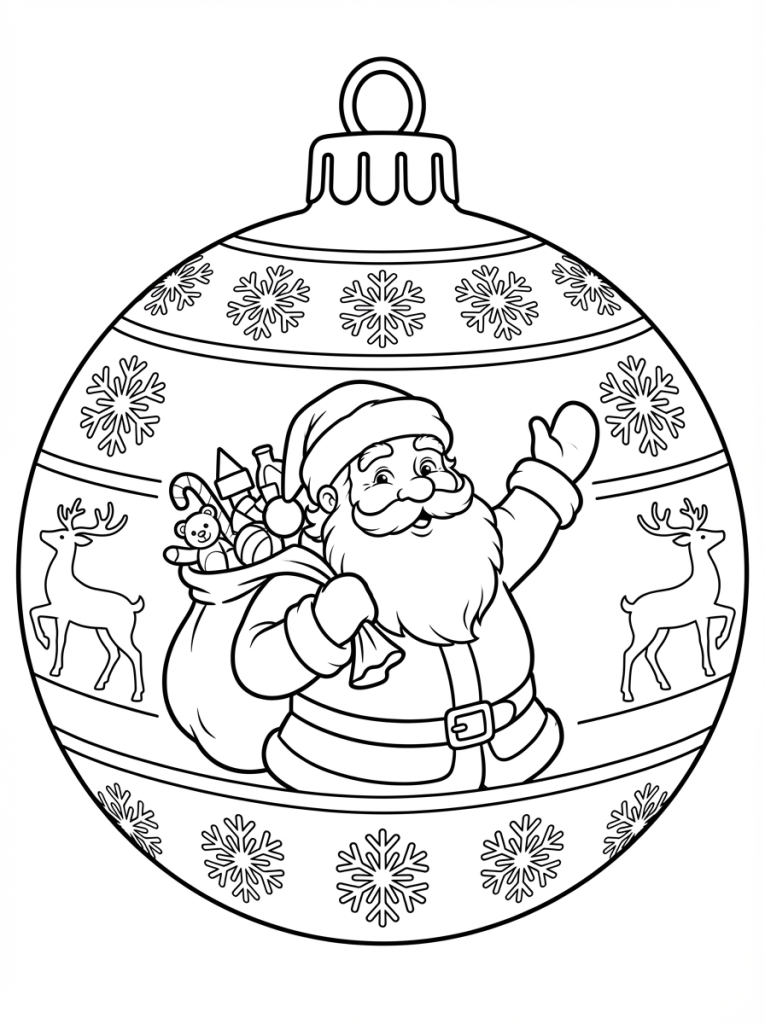 duża bombka choinkowa a w niej święty mikołaj (2)