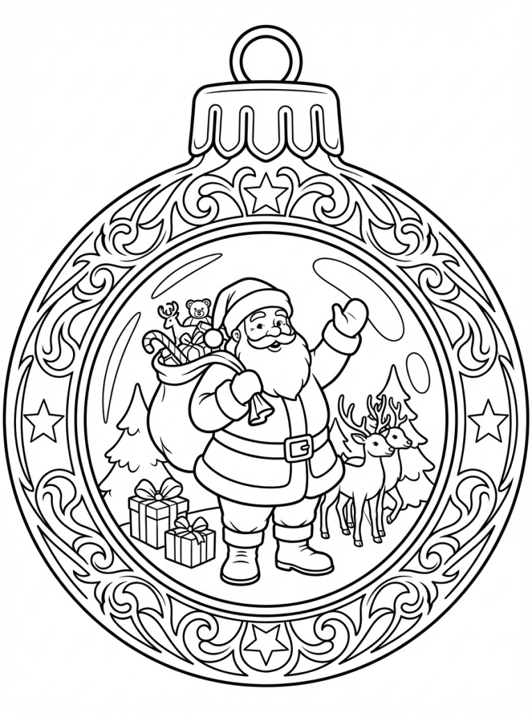 duża bombka choinkowa a w niej święty mikołaj (3)