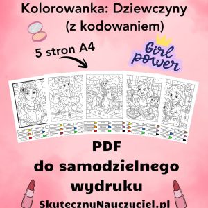 kolorowanka-dziewczyna-z-kodowaniem-5-sztuk-a4