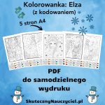 kolorowanka-elsa-z-kodowaniem-5-sztuk-a4