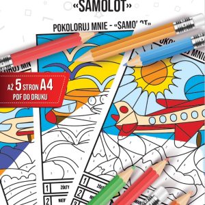 kolorowanka-samolot-z-kodowaniem-5-sztuk-a4
