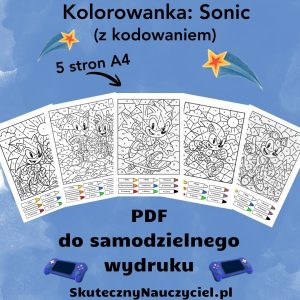 kolorowanka-sonic-z-kodowaniem-5-sztuk-a4