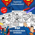 kolorowanka-superman-z-kodowaniem-5-sztuk-a4