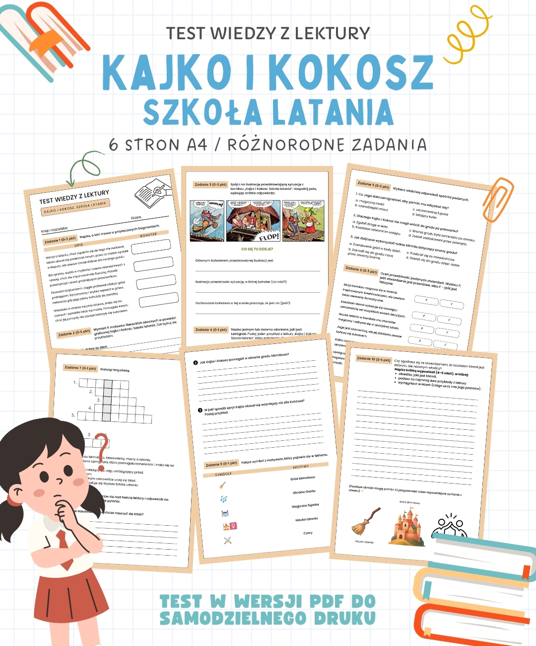 test-z-lektury-kajko-i-kokosz-6-stron-pdf-do-druku
