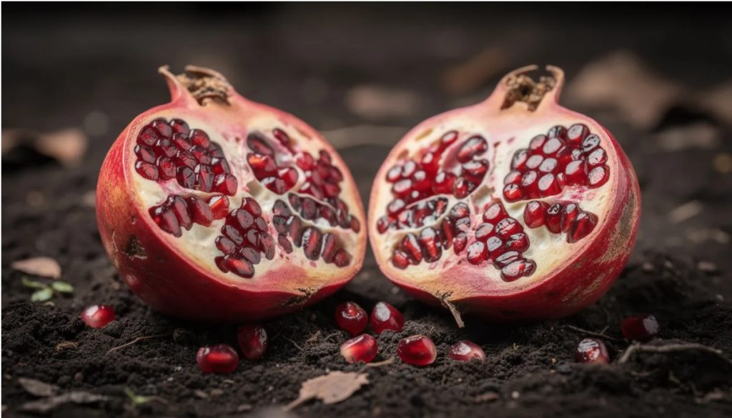 Granat, często symbolizujący życie i śmierć w mitologii greckiej