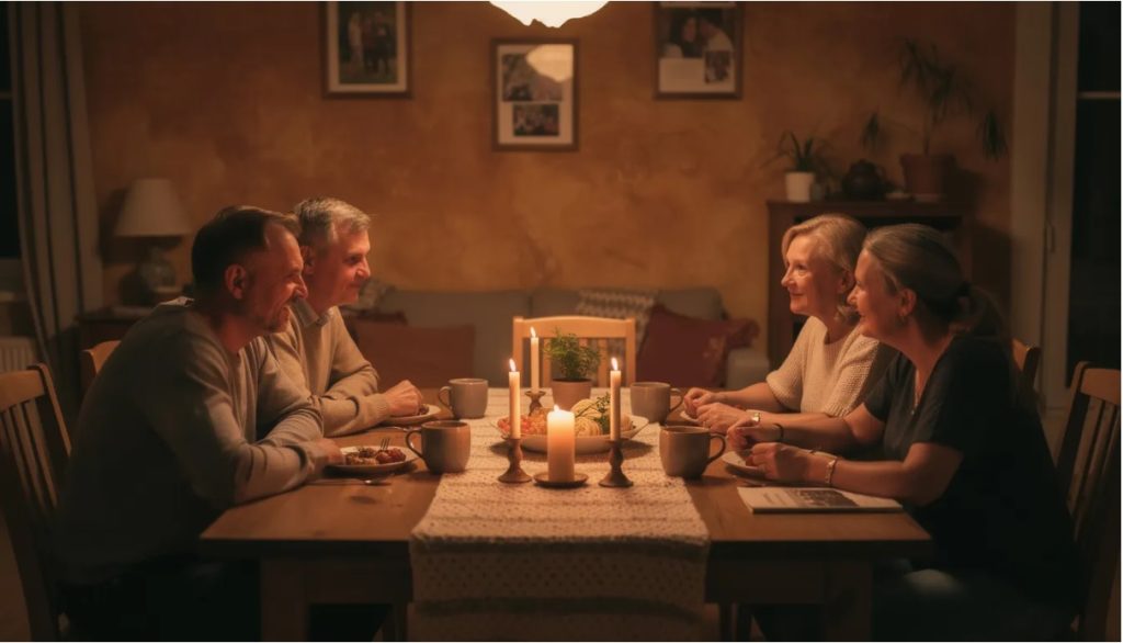 Kolacja przy świecach bez elektryczności