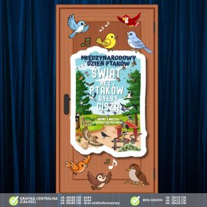 Międzynarodowy Dzień Ptaków (dekoracja na drzwi) zaproś naturę do swojej klasy! (4)