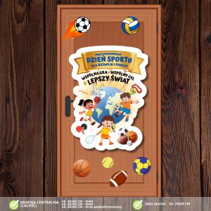 Międzynarodowy Dzień Sportu – dekoracja na drzwi pełne energii! (3)