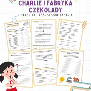 TEST z lektury Charlie i fabryka czekolady – 6 stron A4 (PDF)