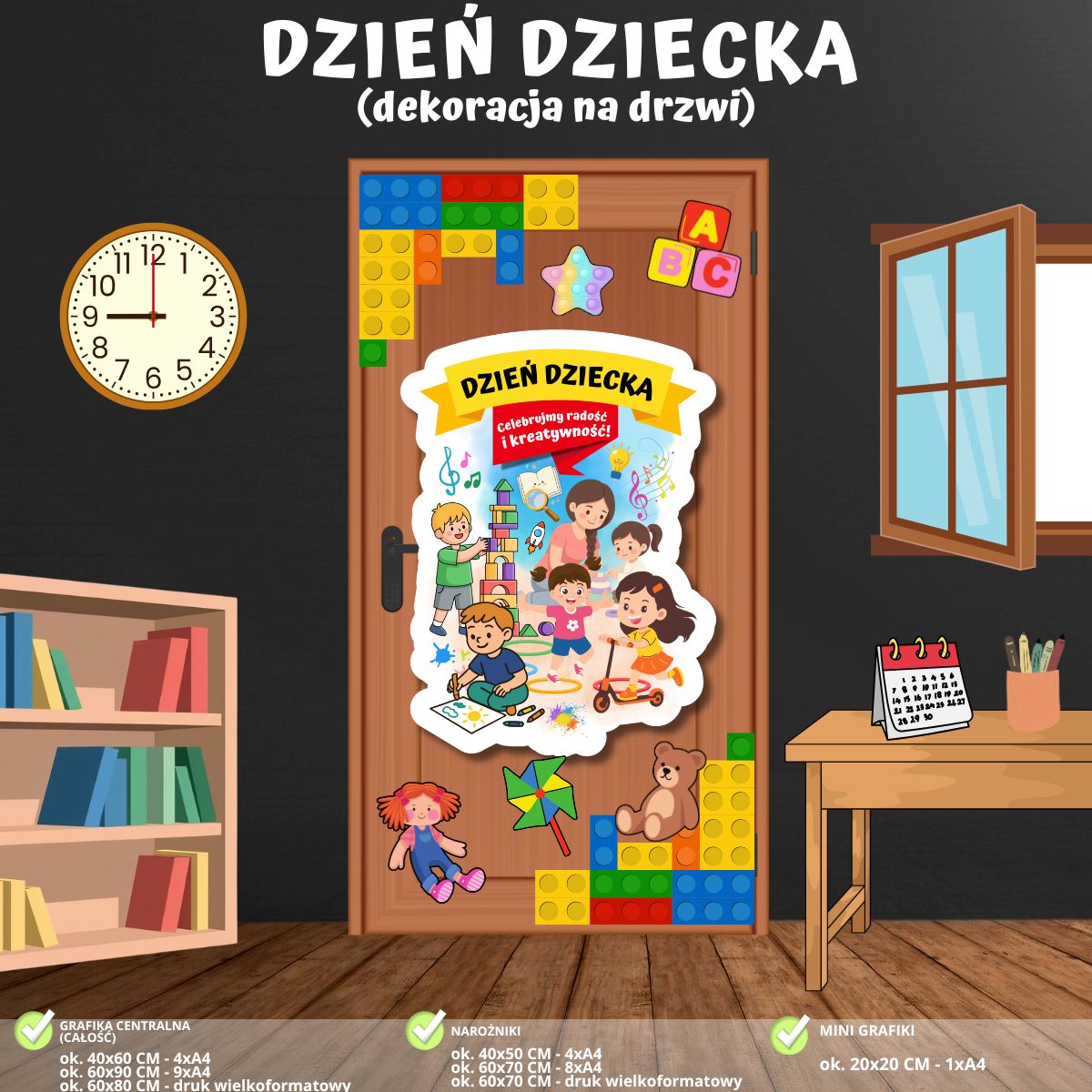Dzień Dziecka – dekoracja na drzwi (PDF do druku) (5)
