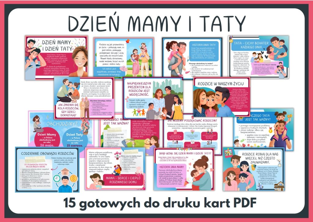 Dzień Mamy i Taty - gazetka szkolna – prezentacja PDF
