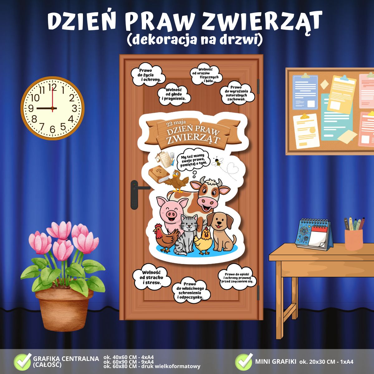 Dzień Praw Zwierząt – dekoracja na drzwi (PDF do druku) (2) - obrazek 4