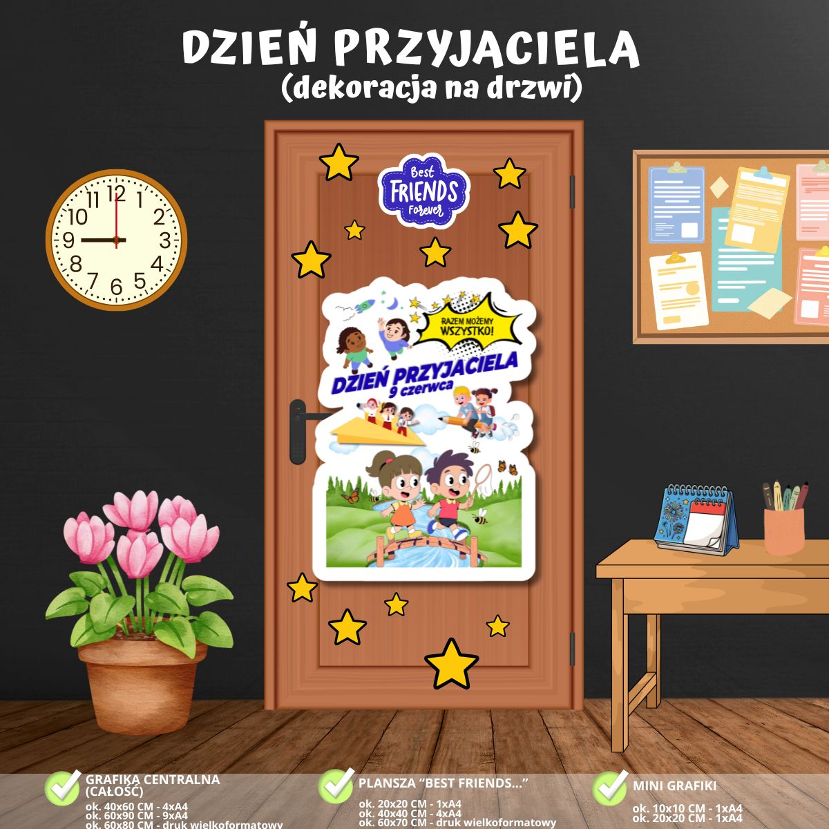 Dzień Przyjaciela – dekoracja na drzwi (PDF do druku) (2)
