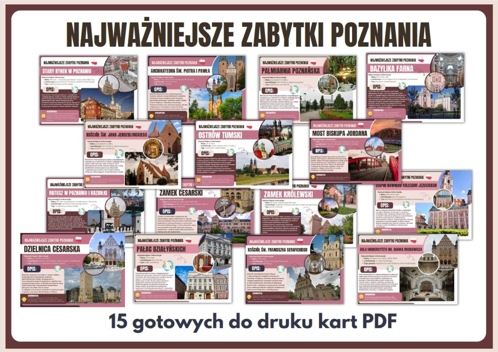 Najważniejsze zabytki Poznania – gazetka szkolna – prezentacja PDF