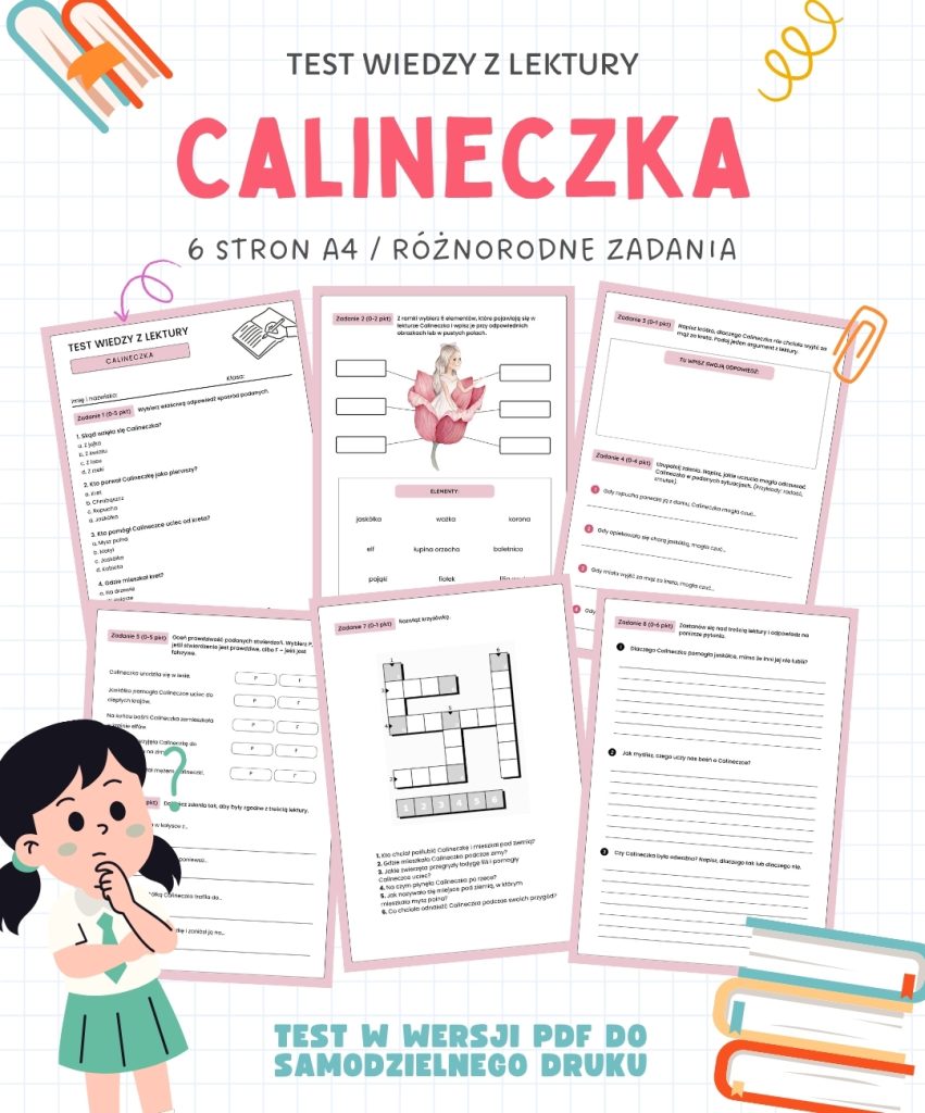 Sprawdzian Calineczka – 6 stron A4 (PDF)