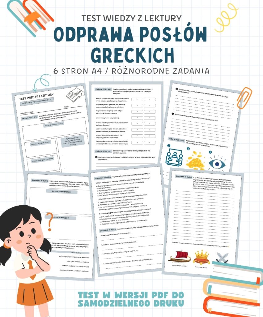 Sprawdzian Odprawa posłów greckich – 6 stron PDF do druku